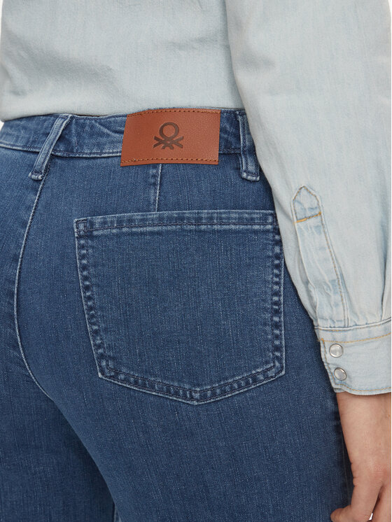 United Colors Of Benetton United Colors Of Benetton Jeans hlače 4AC6574X5 Modra Wide Leg