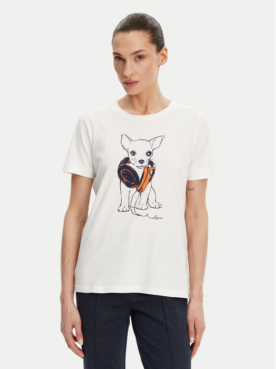 Olsen Olsen Marškinėliai 11105029 Balta Slim Fit