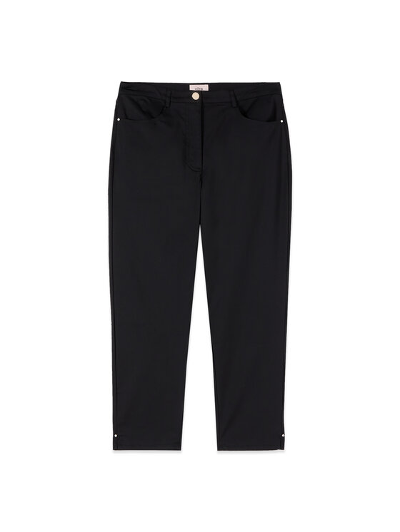 Oltre Oltre Pantaloni di tessuto P737R009311N033 Nero Cropp Fit
