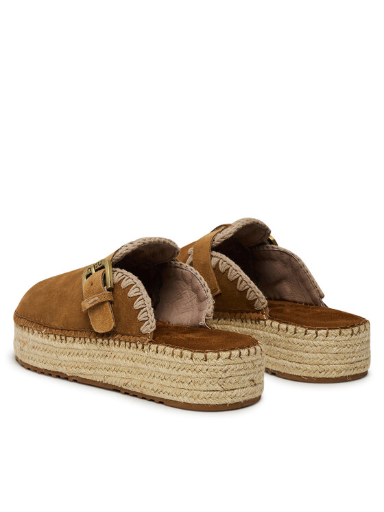 Mou Mou Espadrile Jute clog plain MU.SW641000A Rjava