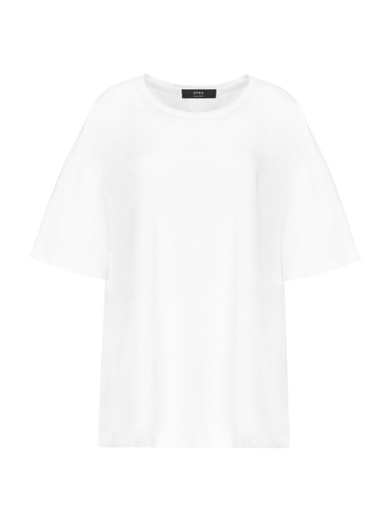 OPRA OPRA T-Shirt OP-RIHAM-WHITE Biały Oversize