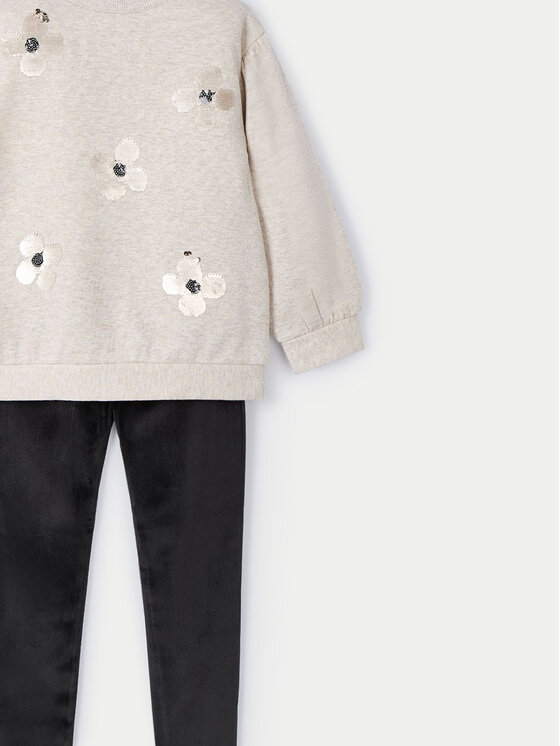 Mayoral Mayoral Set bluză și leggings 4706 Negru Regular Fit