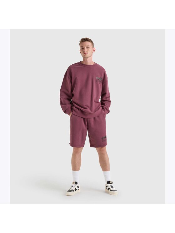 Diadora Diadora Bluza SWEATSHIRT CREW MANIFESTO Bordowy Regular Fit