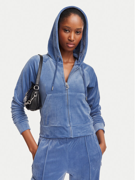 Juicy Couture Juicy Couture Bluza Madison  JCWAS225306 Niebieski Slim Fit
