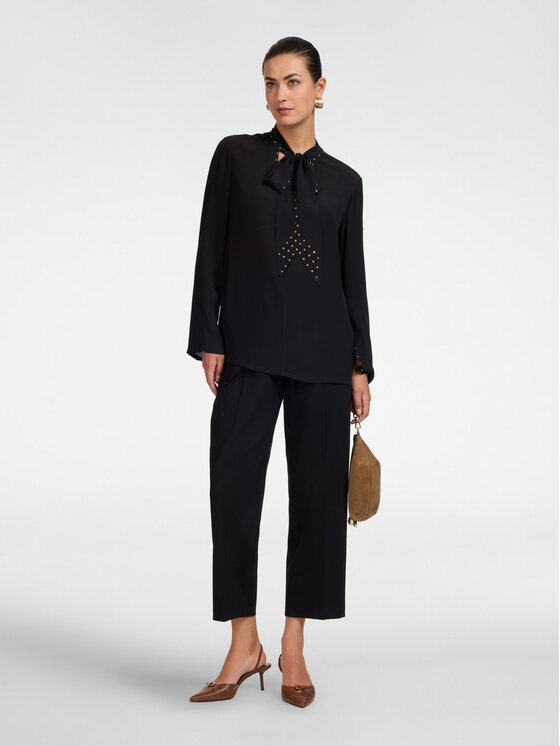 Elena Mirò Elena Mirò Spodnie materiałowe P801P000576N033 Czarny Regular Fit