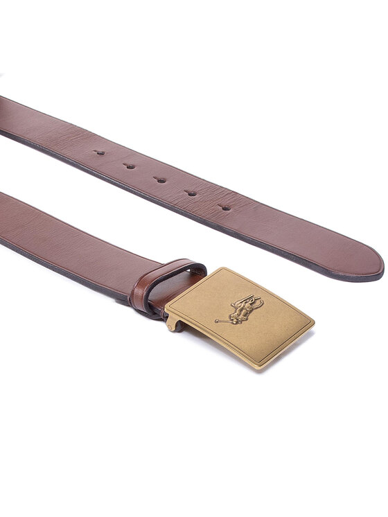 Polo Ralph Lauren Polo Ralph Lauren Мъжки колан 36Mm Pp Plaque Belt 405691693002 Кафяв