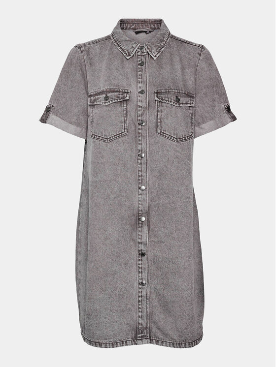 Vero Moda Vero Moda Džínové šaty Jennie 10309665 Šedá Regular Fit