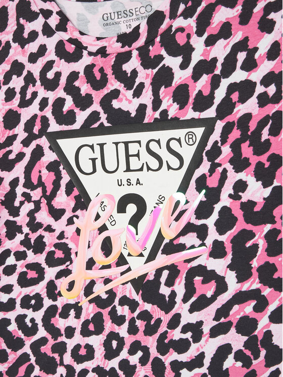 Guess Guess T-Shirt J5YI07 K6YW4 Różowy Regular Fit