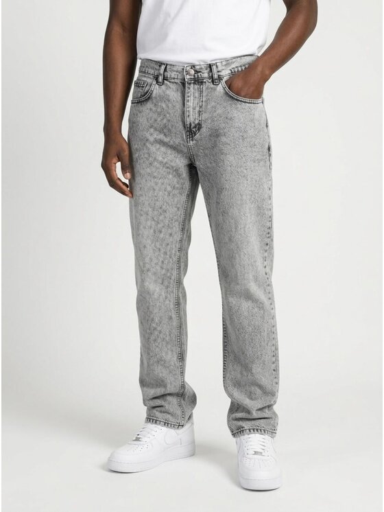 Jigga Wear Jigga Wear Jeansy Klasyczne 131769 Szary jasny Regular Fit