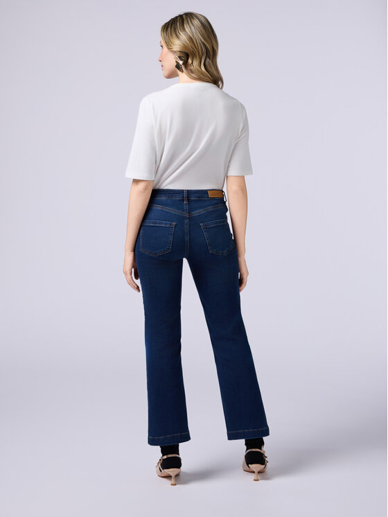 Oltre Oltre Jeansy P562R008498N034 Niebieski Flare Fit