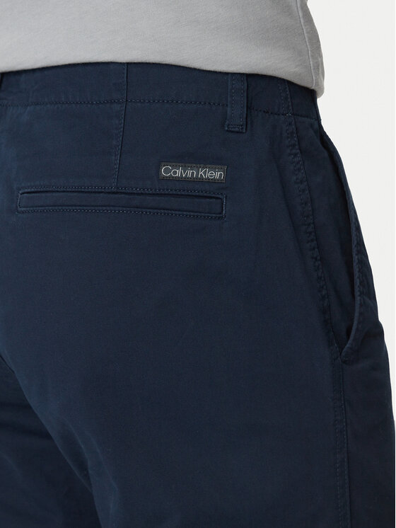 Calvin Klein Jeans Calvin Klein Jeans Текстилни панталони LV04RF618G Тъмносин Slim Fit
