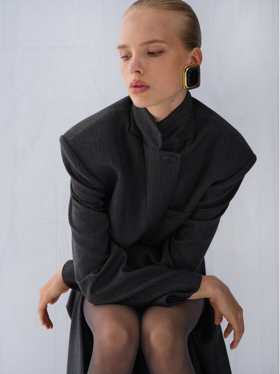 La Mania La Mania Giacca da abito TRISTANNE Grigio scuro Basic Fit