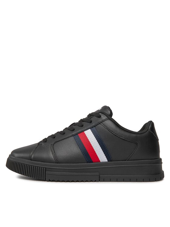 Tommy Hilfiger Tommy Hilfiger Tenisice Supercup Lth Stripes Ess FM0FM04895 Crna