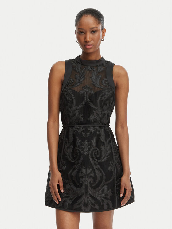 Bardot Bardot Cocktail obleka Relia 60227DB Črna Slim Fit