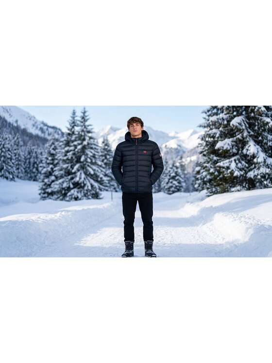 Geographical Norway Geographical Norway Kurtka zimowa WA1455H/GN-BLACK Czarny Reglan Fit