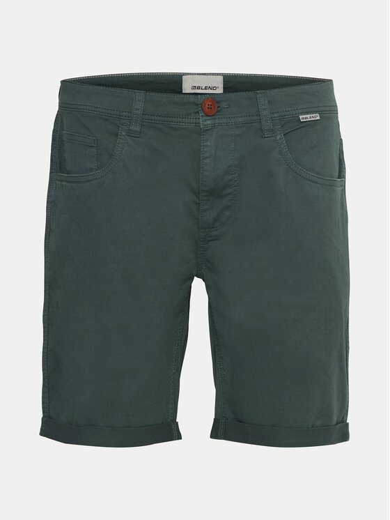 Blend Blend Šortky z materiálu 20716713 Zelená Slim Fit