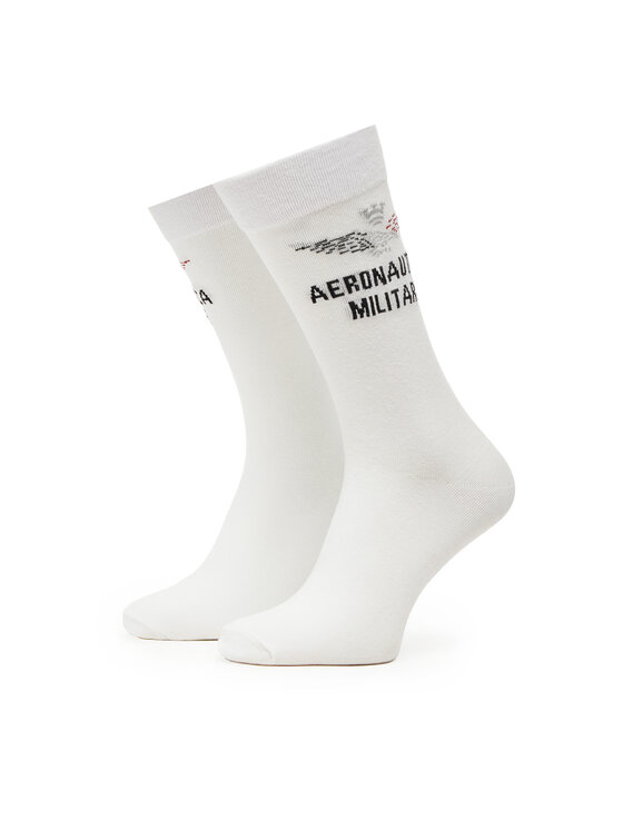 Șosete Lungi pentru Bărbați Aeronautica Militare 251CZ010L499 Alb
