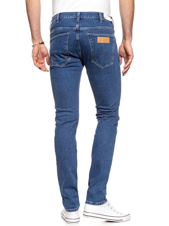 Wrangler Wrangler Jeansy BRYSON Niebieski Skinny Fit