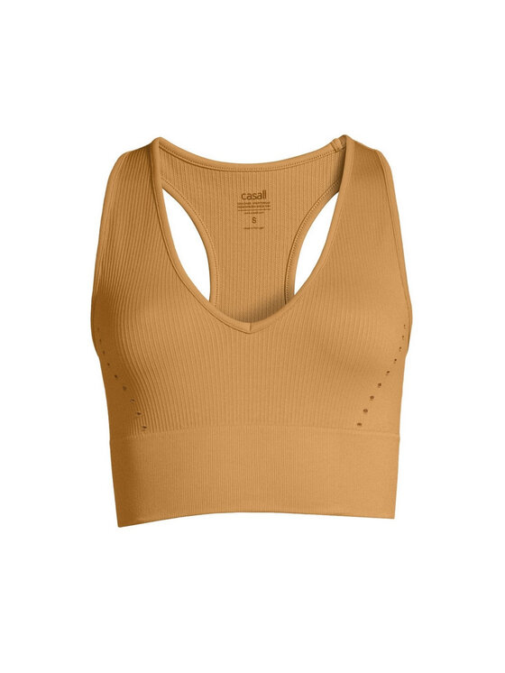 Casall Casall Biustonosz top Seamless Femme V-neck Top Brązowy