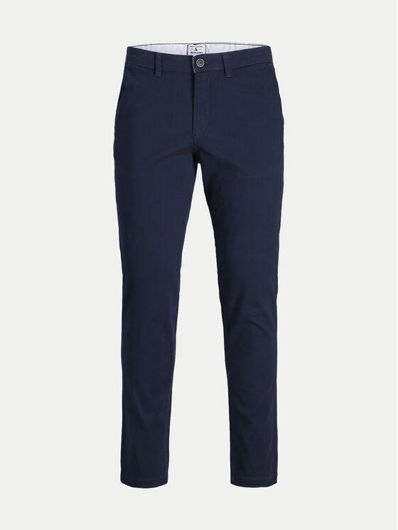 Jack & Jones Jack & Jones Chinosy Marco 12174309 Granatowy Slim Fit