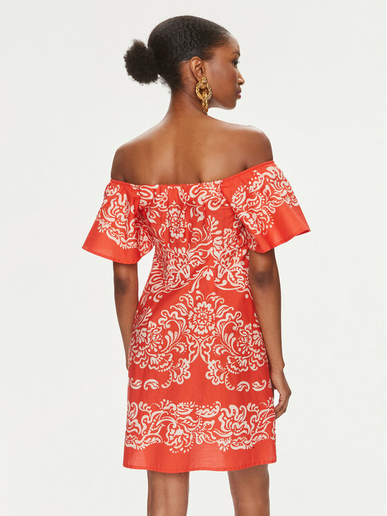 Gaudi Gaudi Vasaras kleita 411FD15049 Oranžs Regular Fit