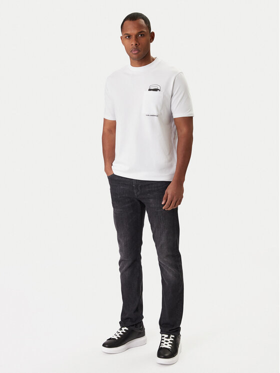KARL LAGERFELD KARL LAGERFELD Póló 755047 561221 Fehér Regular Fit