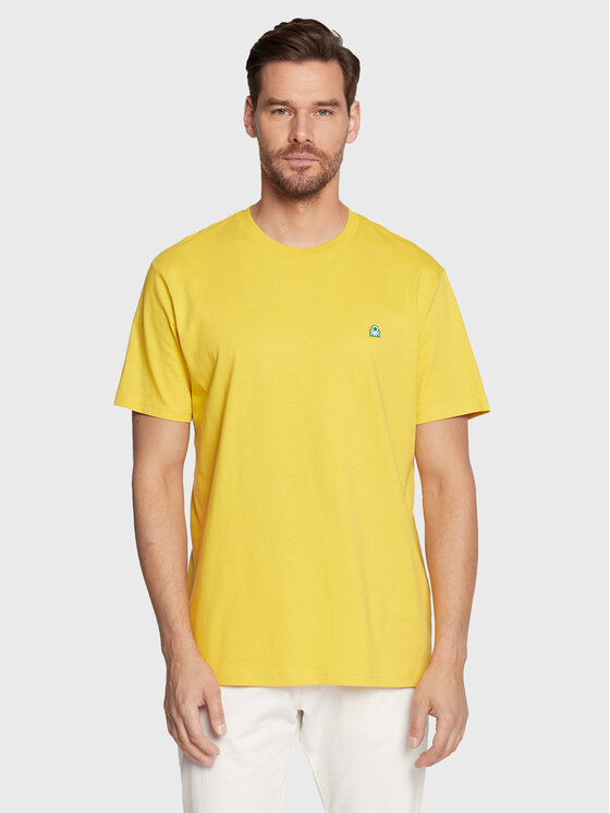 United Colors Of Benetton T-Shirt Uomo Manica Corta Fit Over In Cotone Biologico, Nero, Taglia M