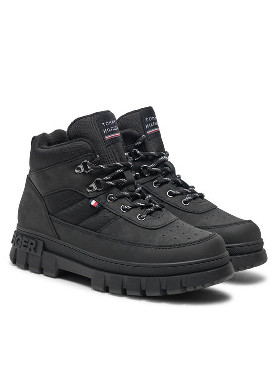 Tommy Hilfiger Tommy Hilfiger Μποτίνια Lace-Up Bootie T3X5-33707-1492 S Μαύρο