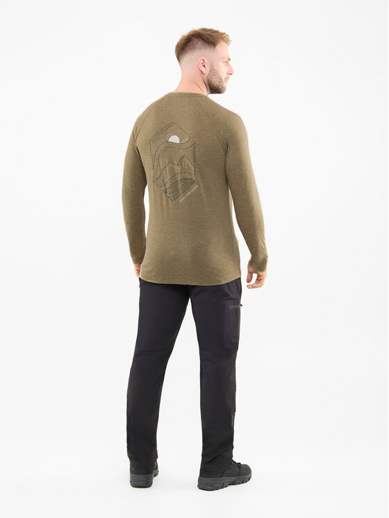 Viking Viking Longsleeve Andali Man Zielony ciemny Regular Fit