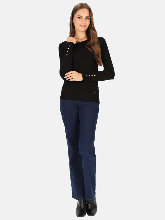 L’AF L’AF Sweter Sana Czarny Regular Fit