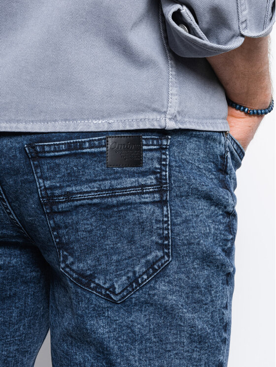Ombre Ombre Jeansy P1056 Modrá Jogger Fit