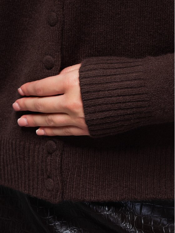 Ombre Ombre Kardigan OW-SW-E0069 Hnědá Regular Fit