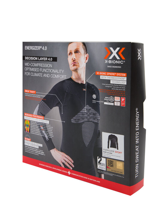 X-Bionic X-Bionic Верхня термоактивна білизна Energizer 4.0 NGYT06W19M Чорний Slim Fit