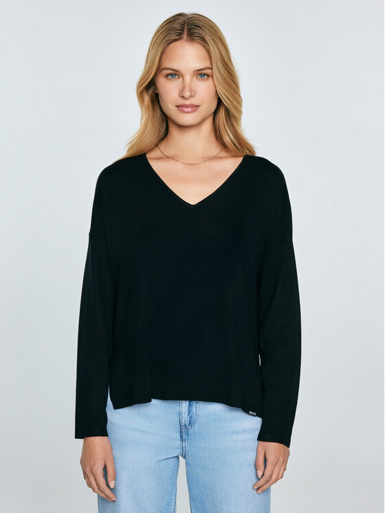 BIG STAR BIG STAR Sweter FAUSTI Czarny Comfort Fit