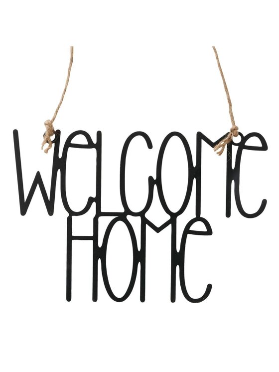 MIAhome MIAhome Dekoracja ścienna napis WELCOME HOME Czarny