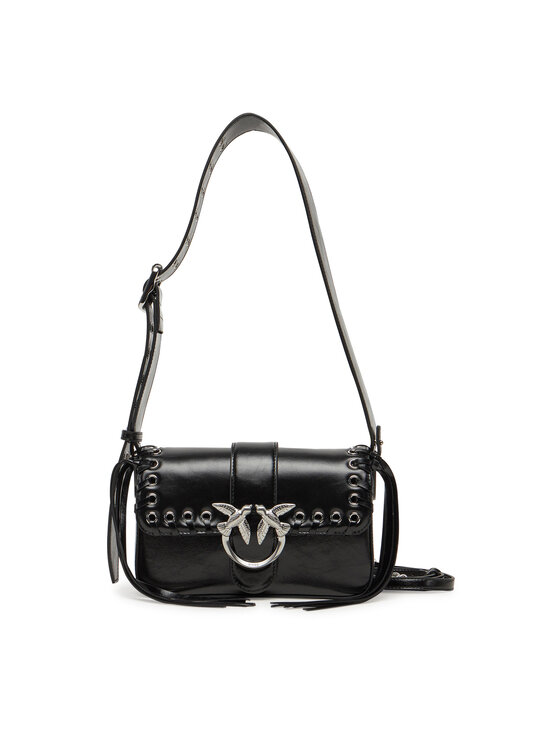 Geantă PINKO Love One Mini Slouchy Fl PE 25 PLTT 104340 A28D Negru