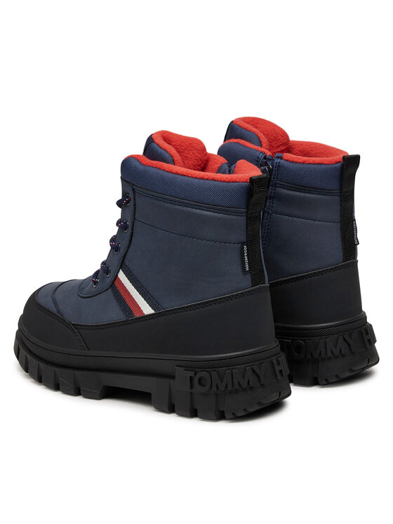 Tommy Hilfiger Tommy Hilfiger Planinarske cipele Stripes Fur Boot T3X5-33713-1487 S Tamnoplava