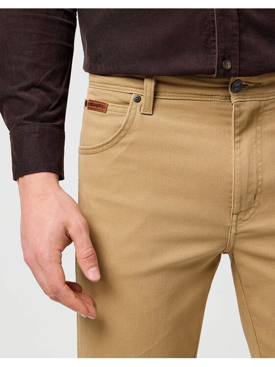 Wrangler Wrangler Spodnie materiałowe TEXAS Beżowy Straight Fit