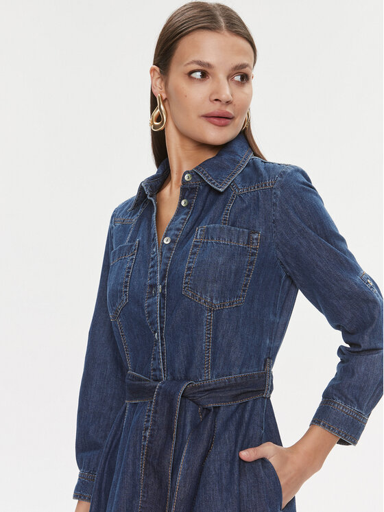 Marella Marella Φόρεμα τζιν Alarico 2413221044 Σκούρο μπλε Regular Fit