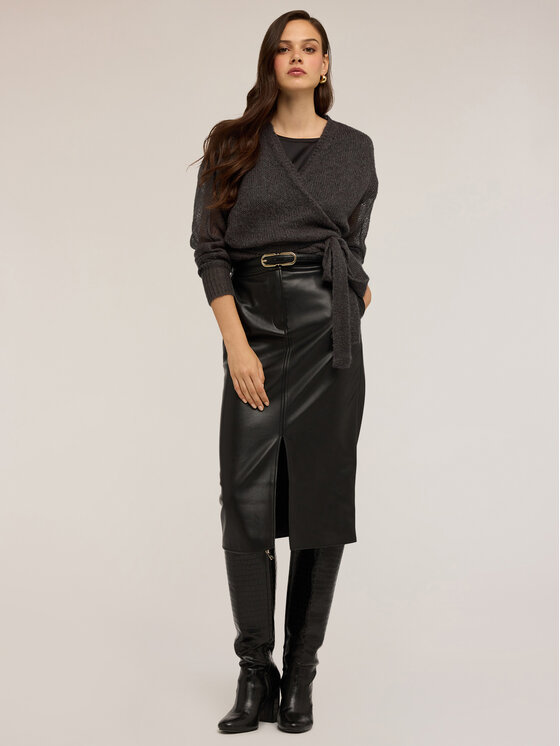 Motivi Motivi Spódnica midi 1329Q001156N033 Czarny Regular Fit