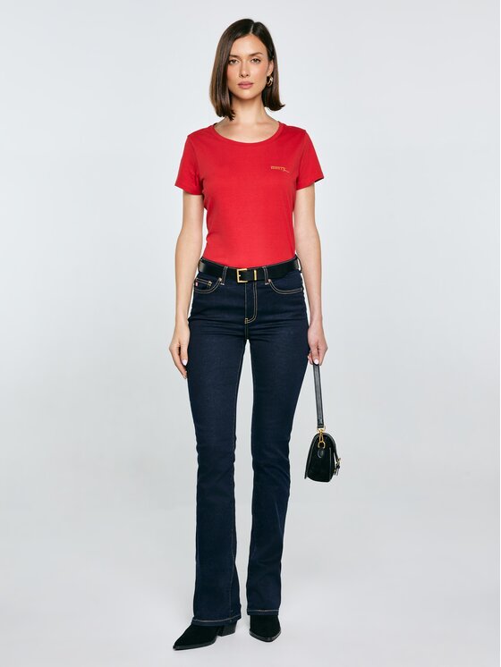BIG STAR BIG STAR T-Shirt MERRA Czerwony Basic Fit