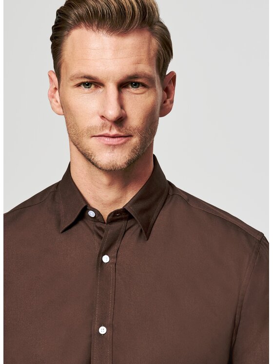 Pako Lorente Pako Lorente Koszula P26SF-1X-003 Brązowy Slim Fit