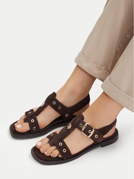 U.S. Polo Assn. U.S. Polo Assn. Sandali EO-ALYS001W/6S1 Temno rjava