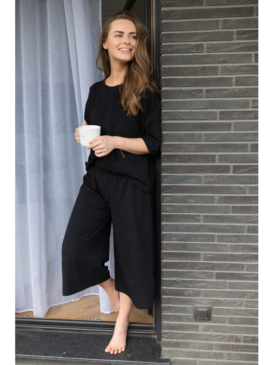 White pocket White pocket Piżama day&night Czarny Oversize