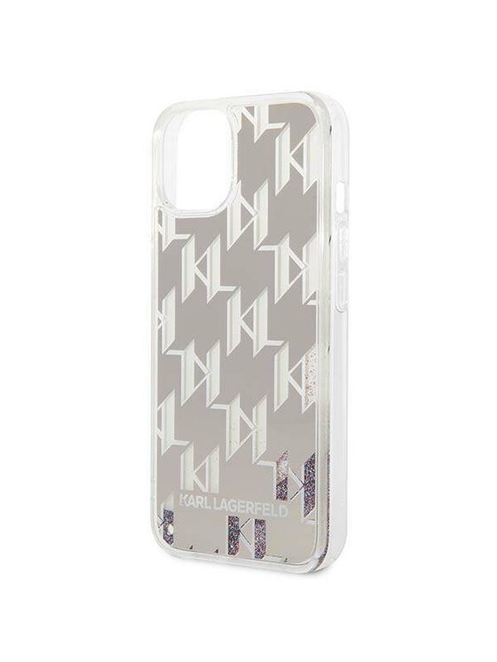 KARL LAGERFELD KARL LAGERFELD Etui na telefon Glitter Liquid Monogram Srebrny