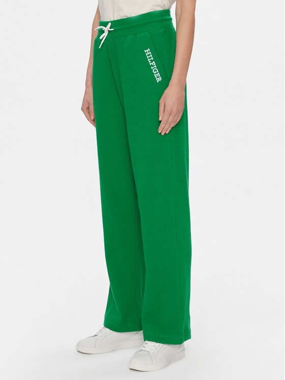 Tommy Hilfiger Pantaloni trening UW0UW04946 Verde Relaxed Fit
