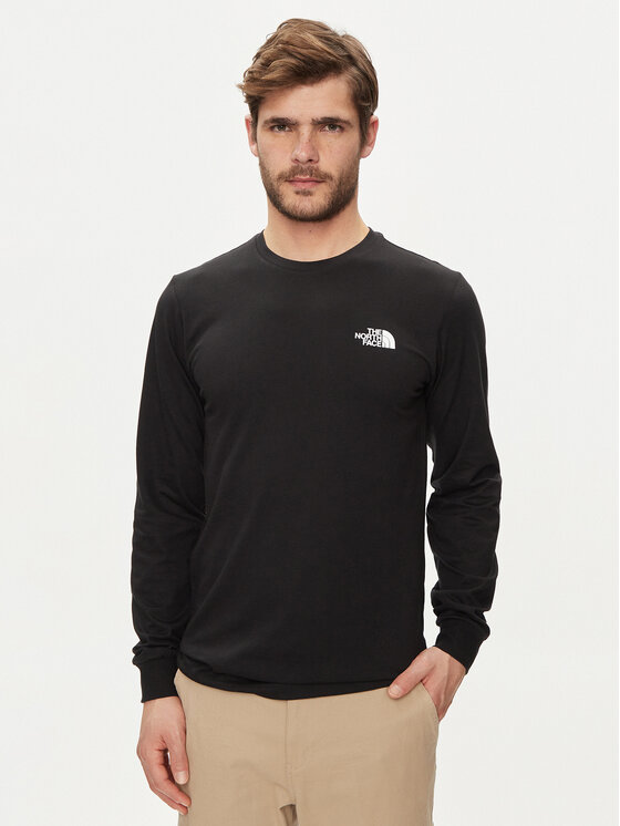 The North Face Longsleeve krekls Redbox NF0A87NN Melns Regular Fit