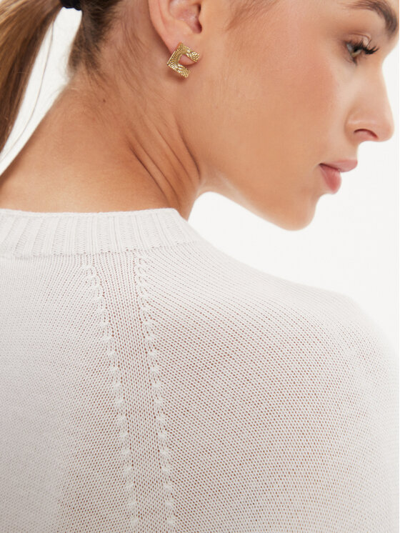 Max Mara Leisure Max Mara Leisure Úpletové šaty Scrivia 24263260 Bílá Regular Fit