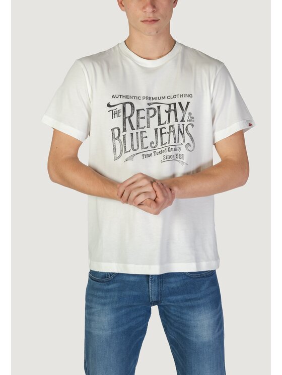 REPLAY REPLAY T-Shirt M3042.000.2660 Biały Shirt Fit