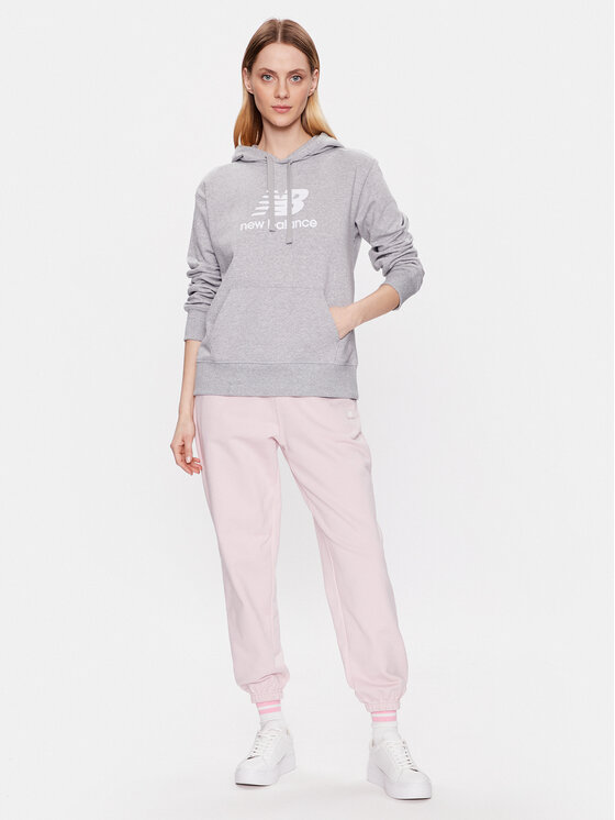 New Balance New Balance Bluza WT31533 Szary Relaxed Fit